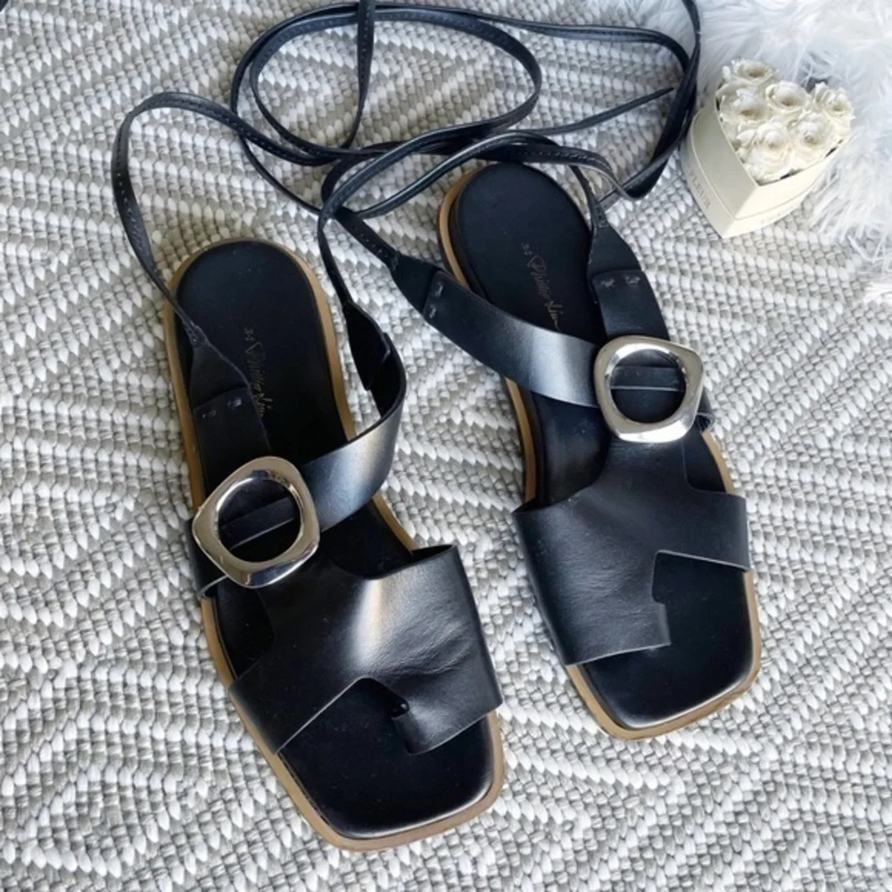 🆕 3.1 Phillip Lim Leather Lace Up Sandals - Picture 5 of 11